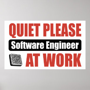 Poster Merci D'Être Ingénieur Logiciel Au Travail
