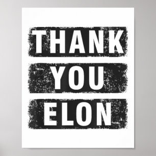 Poster Merci Elon