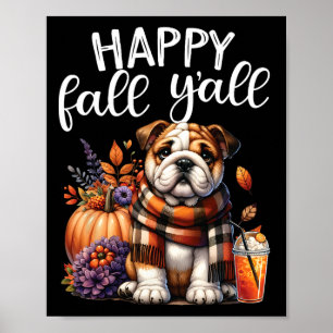 Poster Merci gracieux bénie anglais Bulldog Fall Y'a