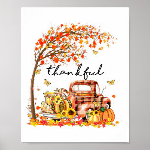 Poster Merci Grateful Camion Citrouille Sa Chute Y