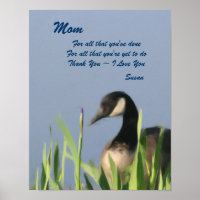 Merci Maman Canada Oie Art Personnalisé