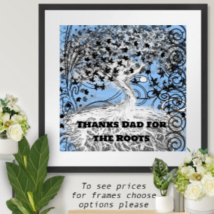 Poster Merci papa pour les racines