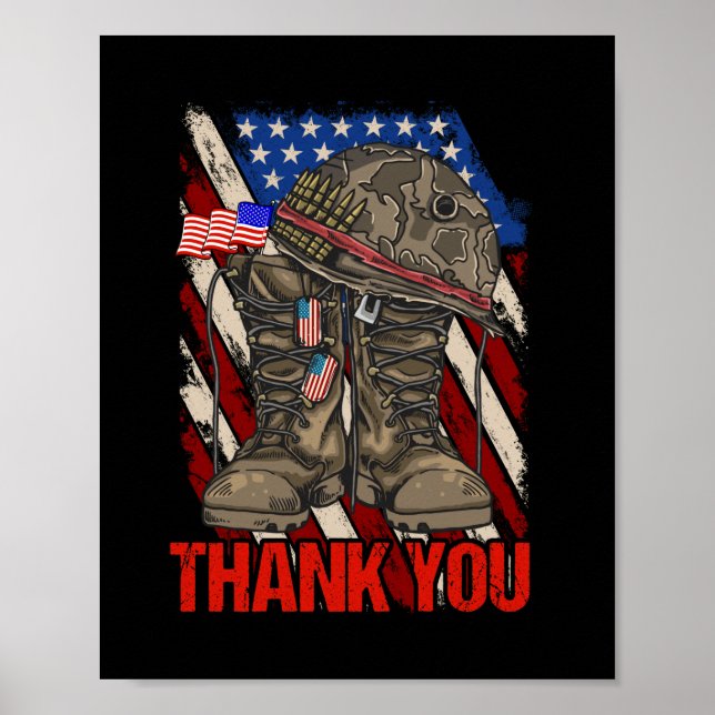 Poster Merci patriotique américain (Devant)