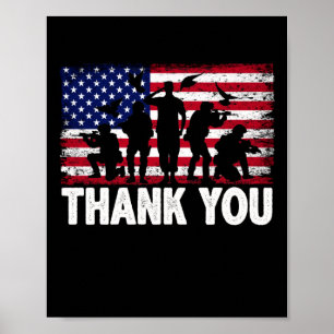 Poster Merci patriotique américain