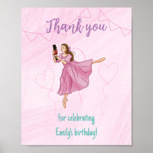 Poster Merci Pour Célébrer - Anniversaire De Ballerina