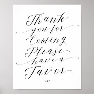 Poster Merci Pour Le Mariage À Venir Favor Signer
