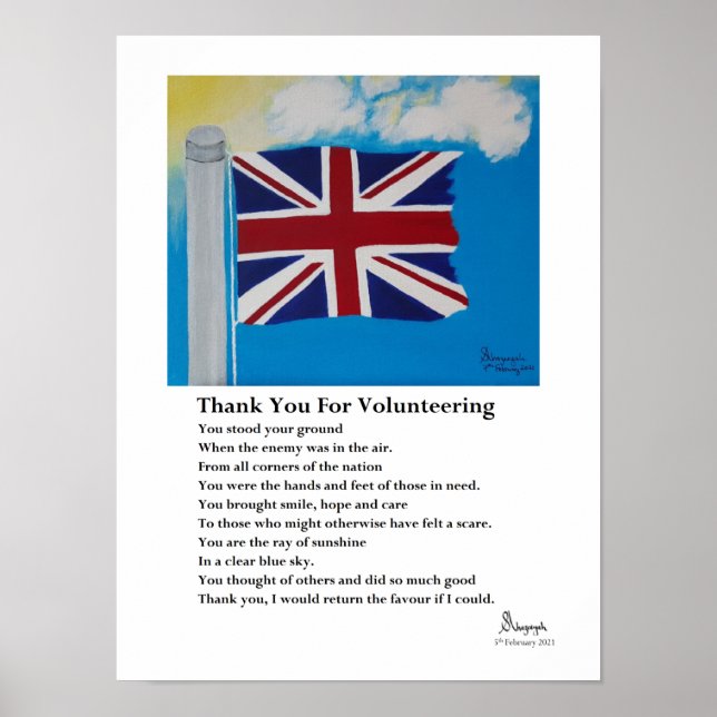 Poster Merci pour le volontariat (Devant)
