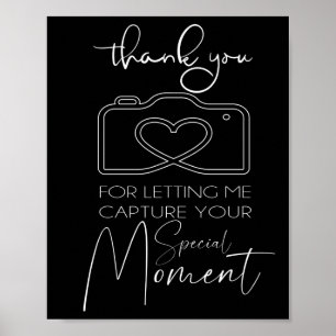 Poster Merci Pour M'Avoir Permis De Saisir Votre Moment