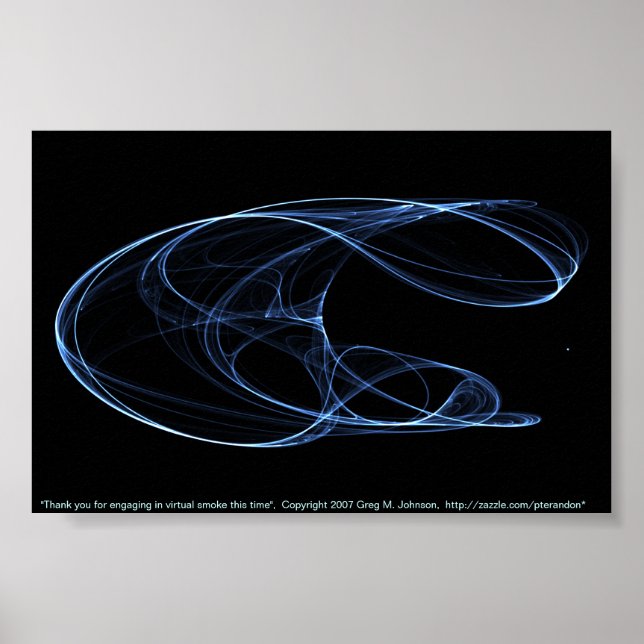 Poster Merci pour s'engager dans la fumée virtuelle cette (Devant)