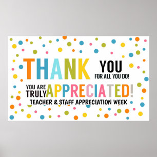 Poster Merci pour tout ce que vous faites personnel et en