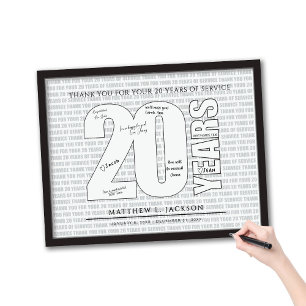 Poster Merci pour vos 20 Ans de Service