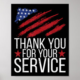 Poster Merci Pour Votre Service Memorial Day American F