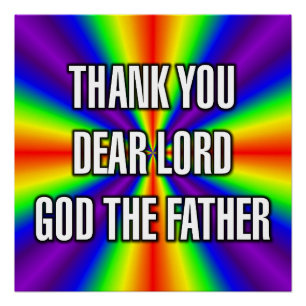 POSTER MERCI SEIGNEUR DIEU LE PÈRE