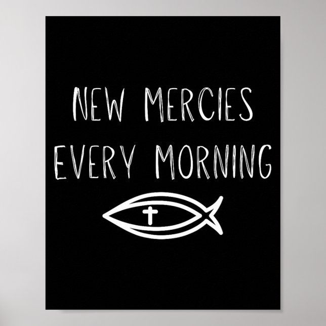 Poster Mercies Jesus Christian Prayers Mens Womens  (Devant)