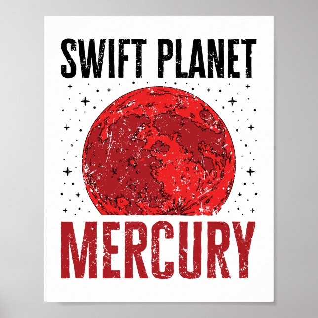 Poster Mercury Planet Surnom Swift Planet Astronomie Sta (Devant)