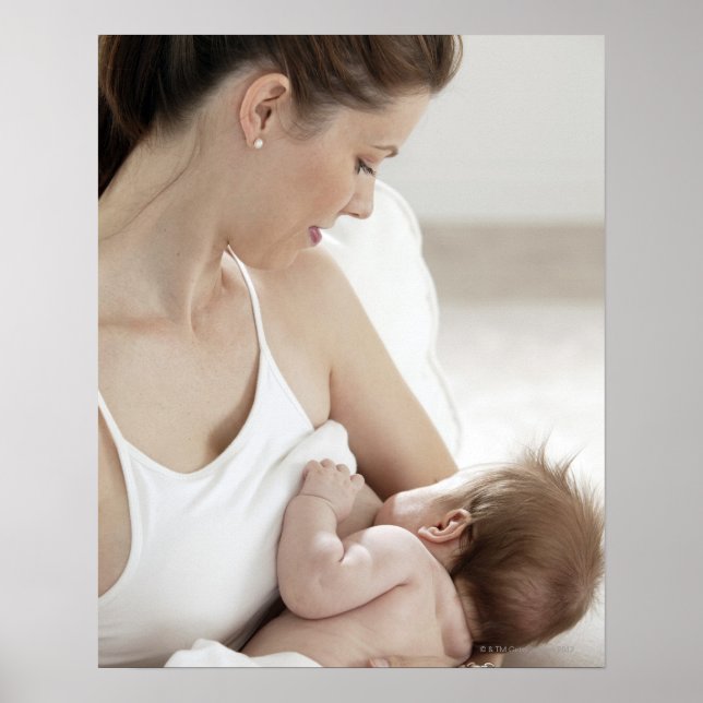 Poster Mère allaitant bébé 2 (Devant)