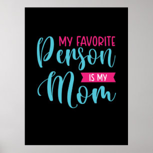 Poster Mère Art Ma Personne Préférée Est Ma Mère