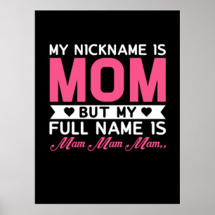 Poster Mère Art Mon Surnom Est Maman