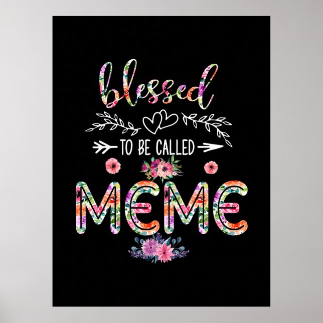 Poster Mère Béni D'Être Appelée Maman Et Mème Fleur (Devant)