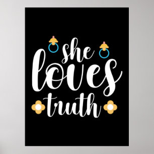 Poster Mère Cadeau Elle Aime La Vérité