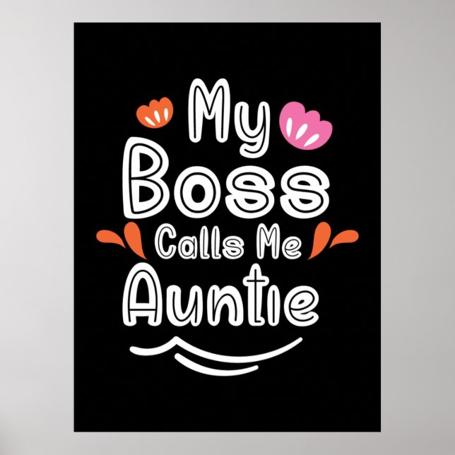 Poster Mère Cadeau Mon Patron M'Appelle Tante (Devant)