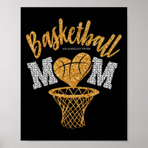 Poster Mère de basket-ball Mère Leopard Basketball Senior