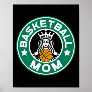 Poster Mère de basket-ball pour femmes Mère de la joueuse