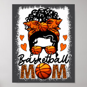 Poster Mère de basketball Léopard Chignon Sale Jour de Ma