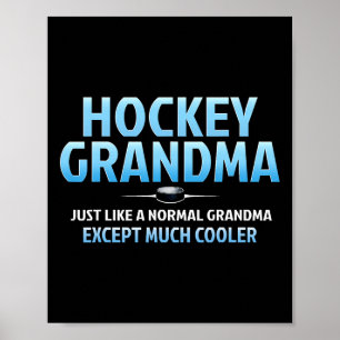 Poster Mère de hockey drôle de hockey sur glace grand-mèr