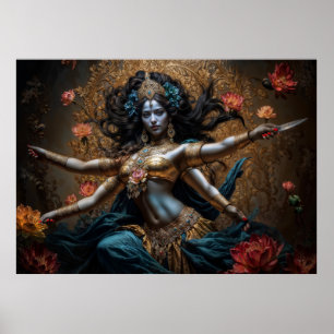 Poster Mère de la Déesse Kali des Trois Mondes