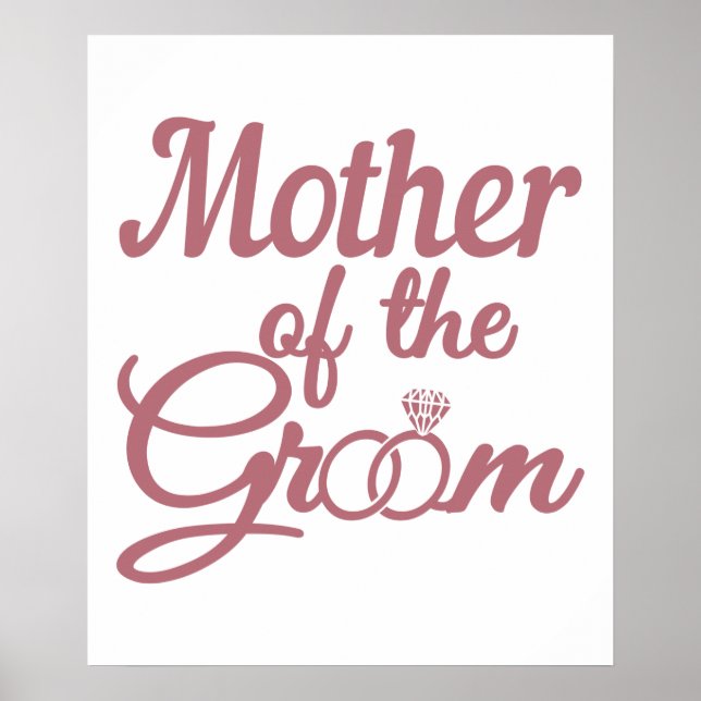 Poster Mère De La Famille Mariage Groom Correspondant (Devant)