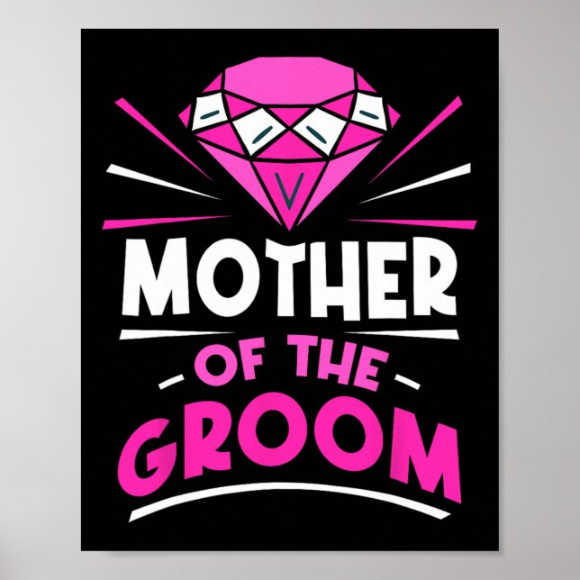 Poster Mère De La Groom Party Bachelor Sayings Mariage (Devant)