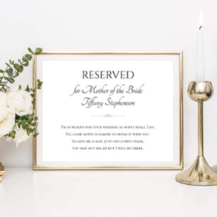 Poster Mère de la mariée Je suis au paradis pour ton Mari