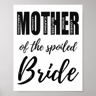 Poster Mère De L'Épouse Gachée Drôle Maman Mariage Rehe