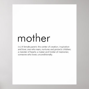 Poster Mère (Définition) - Signification de Mère