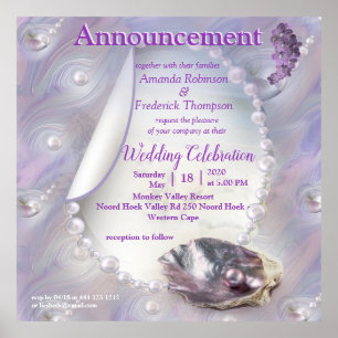 Poster Mère des perles fusionnées comme des perles liquid