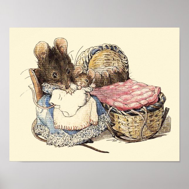 Poster Mère dormouse et enfant (Devant)