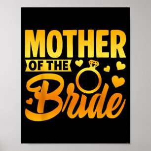 Poster Mère drôle de la mariée amour maternel mariage