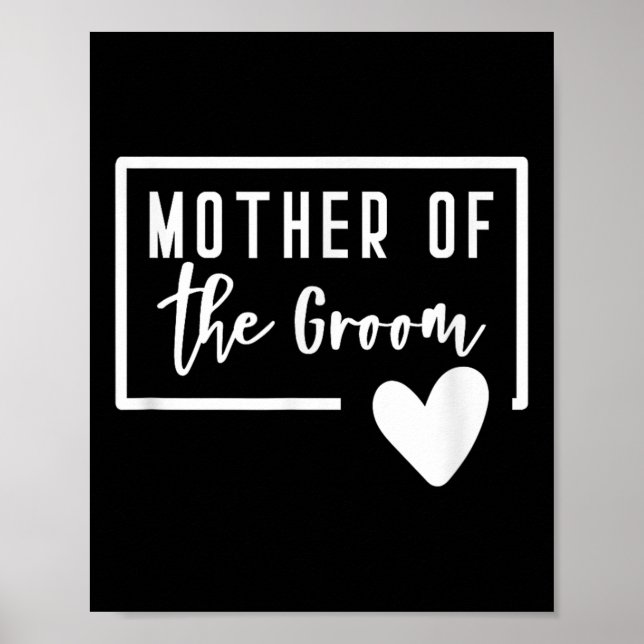 Poster Mère Du Coeur Groom Maman Mariage Bachelorette (Devant)