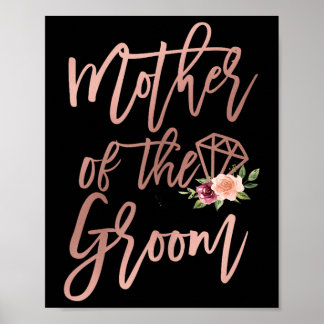Poster Mère Du Groom Floral De Mariée Pour Mariage