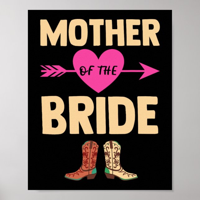 Poster Mère Du Mariage Marié Bachelorette Cowboy Bo (Devant)