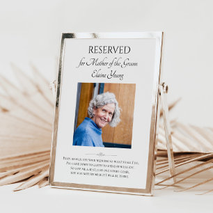 Poster Mère du Marié Photo Sauvegarder Un Siège Mariage M