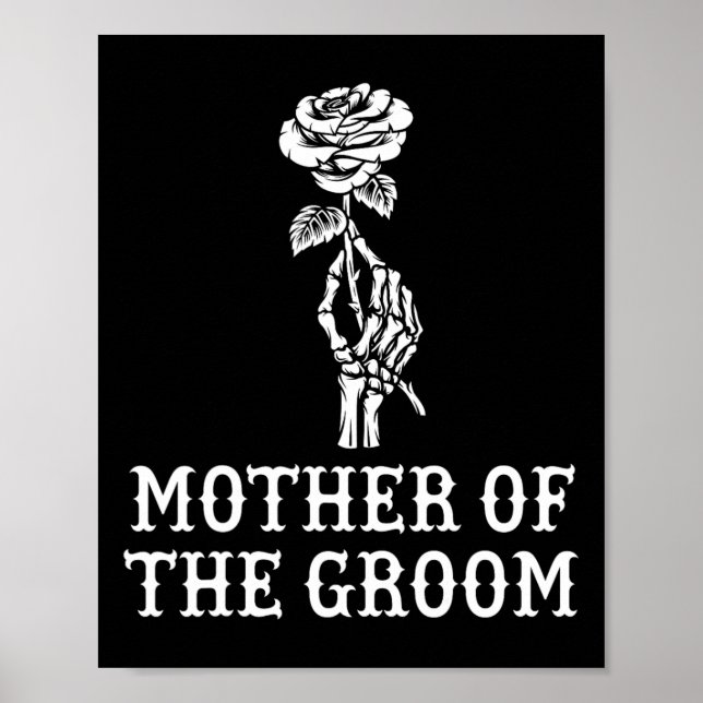 Poster Mère du marié squelette gothique mariage de bachel (Devant)