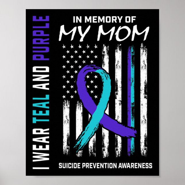 Poster Mère En Mémoire De Ma Mère Sensibilisation Au Suic (Devant)