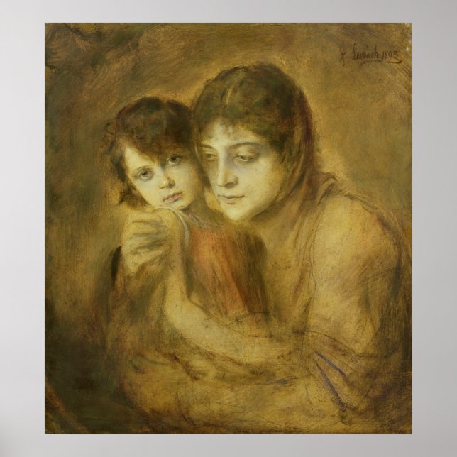 Poster Mère et enfant, 1893 (Devant)