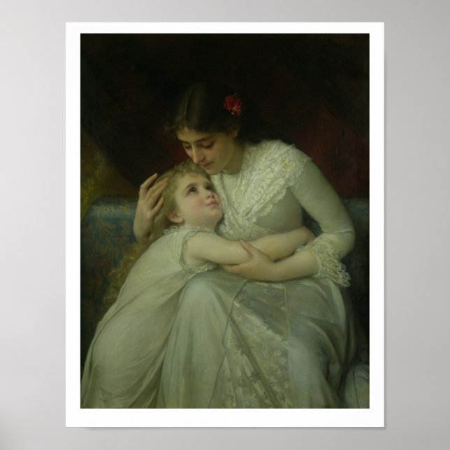 Poster Mère et enfant (huile sur toile) (Devant)