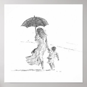Poster Mère et enfant Sri Lanka