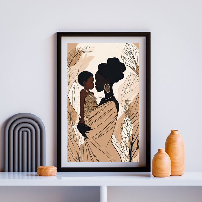 Poster Mère et fille afro  (Créateur téléchargé)