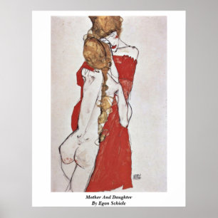 Poster Mère Et Fille Par Egon Schiele