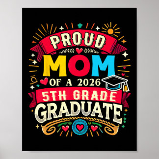 Poster Mère fière de la promotion 2026 de 5e année diplôm